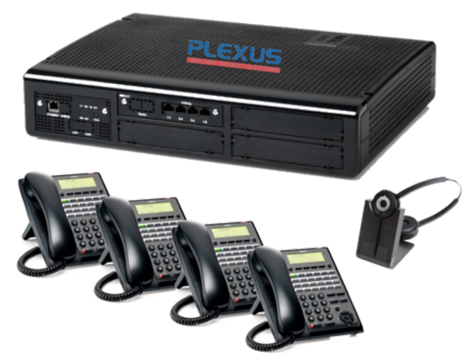 NEC SL2100 package with 4 handsets