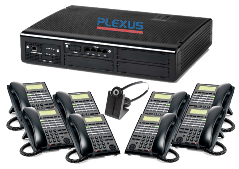 NEC SL2100 package with 8 handsets
