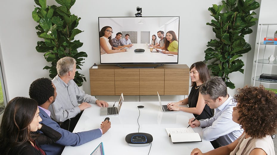 Video conferencing meeting using Logitech Group