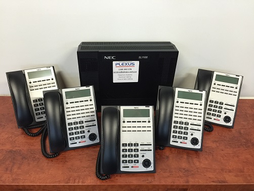 NEC SL1100 phone system with 5 handsets