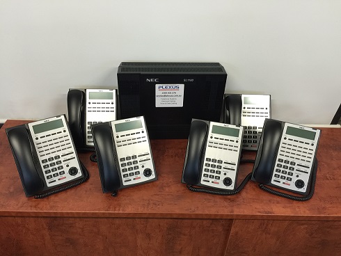 NEC SL1100 phone system with 6 handsets