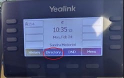 Yealink configuration to access corporate directory - Step 1
