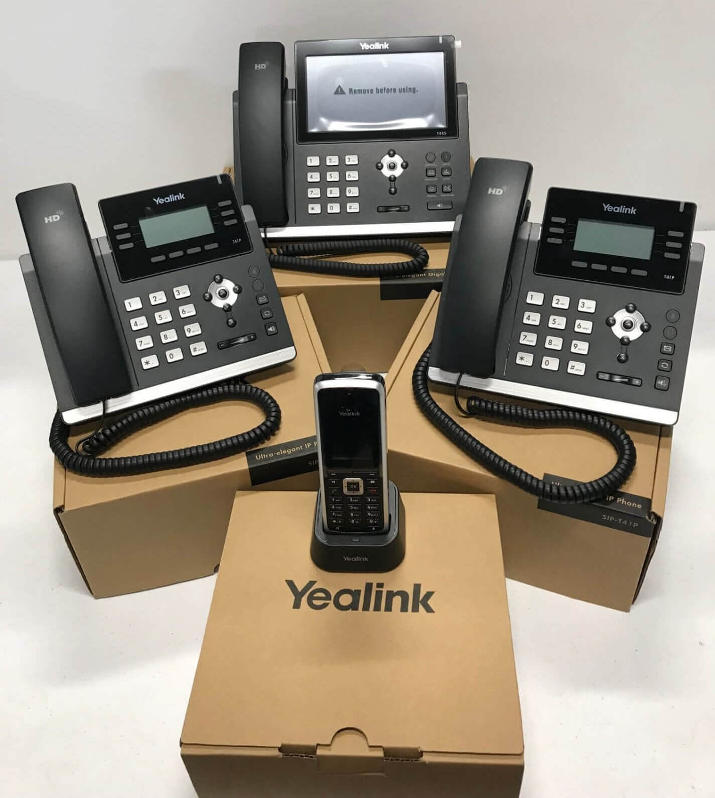 Cloud Based Hosted Phone System with 3 handsets and cordless phone