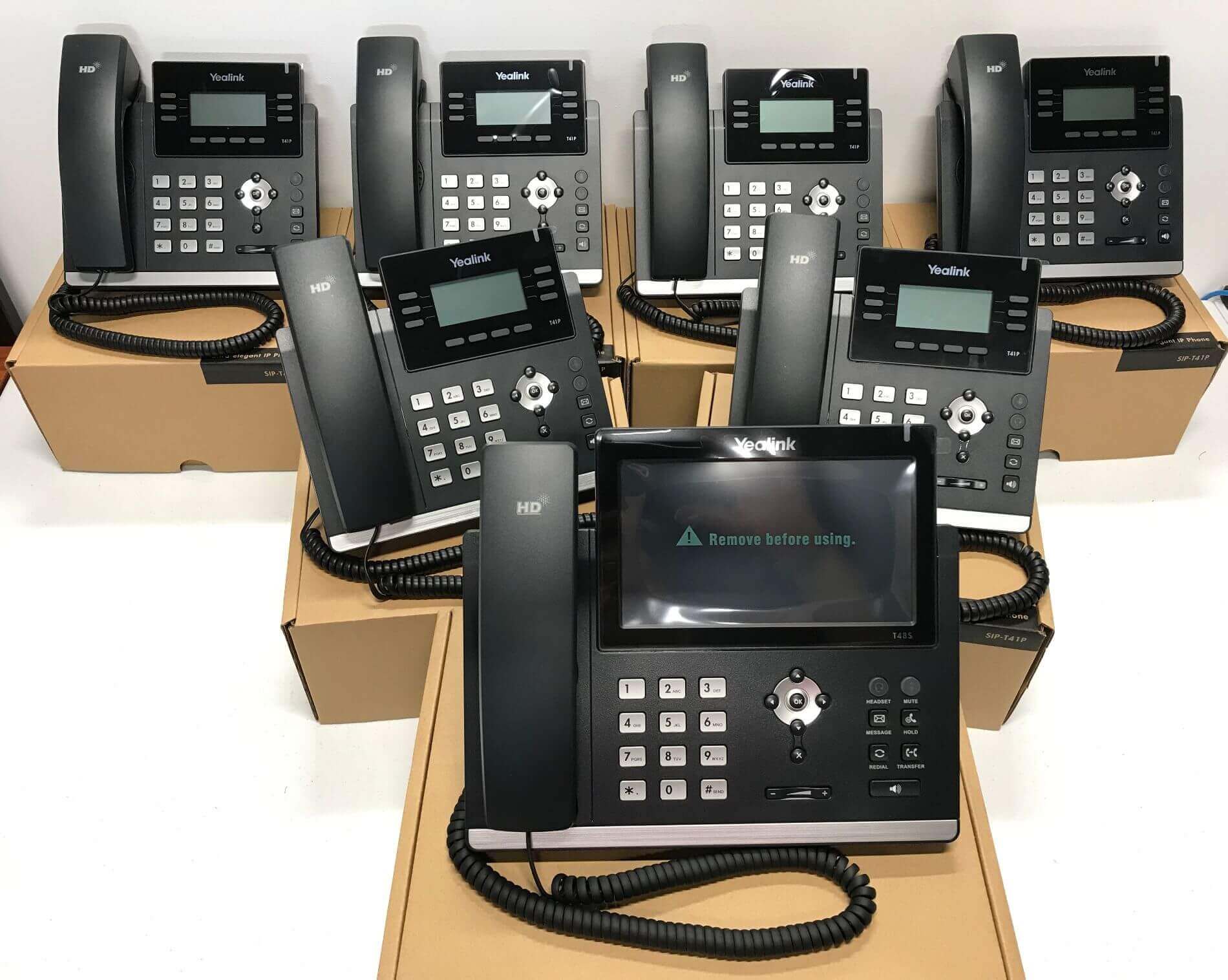 Cloud Hosted Phone System with 7 Yealink handsets