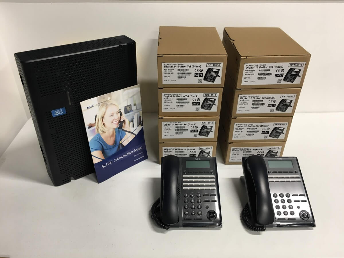 NEC SL2100 Phone System with 8 Phones