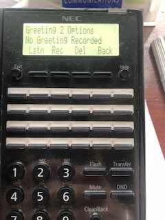 Record a message on NEC office phone