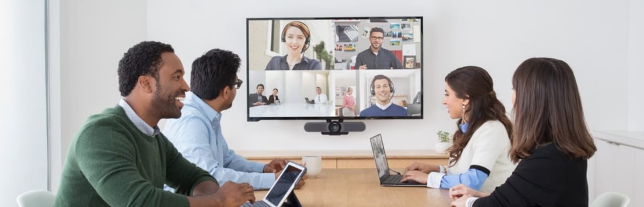 Logitech video conferencing meeting room